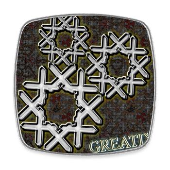 GREATIX - Shop WoW - 2023 - Viereckiger Kühlschrankmagnet - Weiß - Vorne