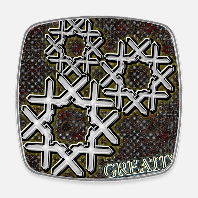 GREATIX - Shop WoW - 2023 - Square fridge magnet - white