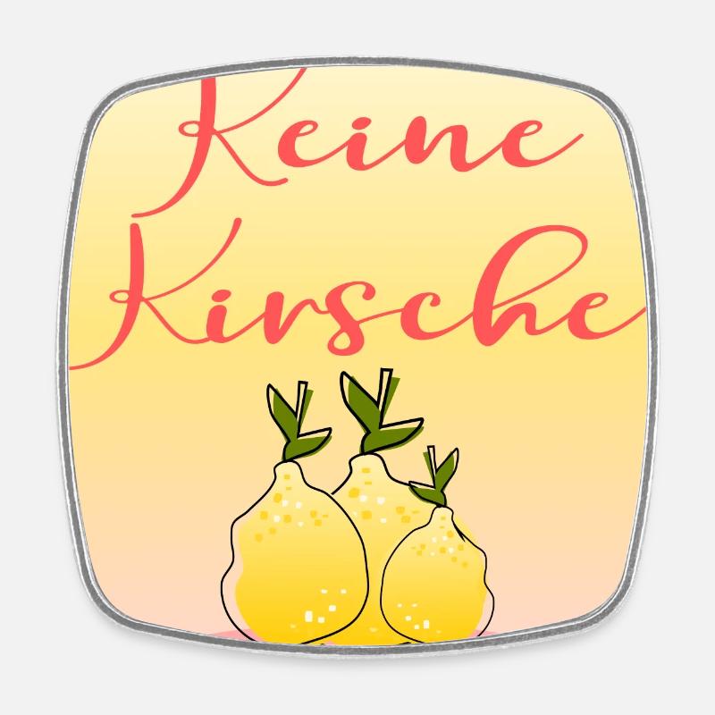 Früchte Zitronen - Kirsche - Viereckiger Kühlschrankmagnet - Weiß