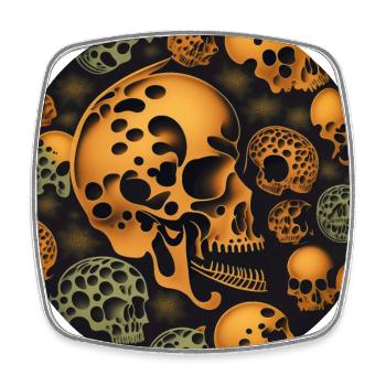 Skull Art - Square fridge magnet - white - Front