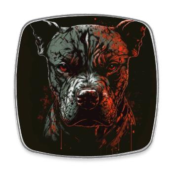 American Staffordshire Terrier - Square fridge magnet - white - Front