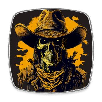 Der Geist des Cowboys - Viereckiger Kühlschrankmagnet - Weiß - Vorne
