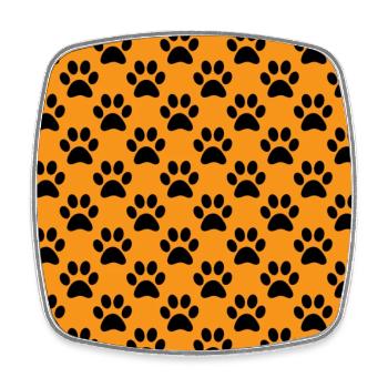 motif de patte coloré noir orange Motif de rassemblement - Magnet carré - blanc - Devant