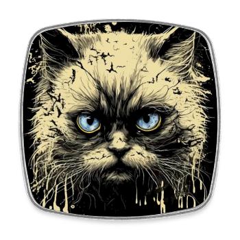 Ragdoll Katze - Viereckiger Kühlschrankmagnet - Weiß - Vorne