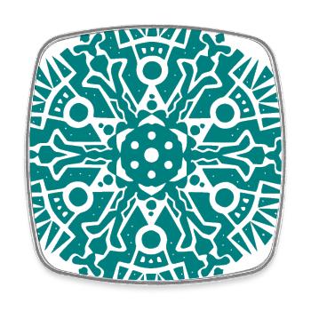mandala maya pattern - Viereckiger Kühlschrankmagnet - Weiß - Vorne