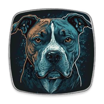 American Staffordshire Terrier - Square fridge magnet - white - Front
