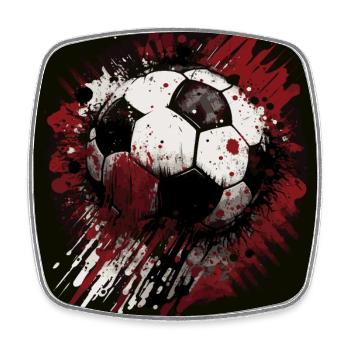 Soccer - Square fridge magnet - white - Front