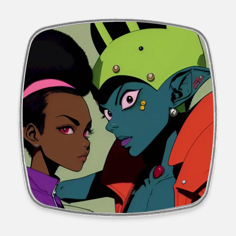 ✮ɪᴄᴏɴɪᴄ♱ʜɪᴠᴇ𓆤♱Cₒₗₗₑcₜᵢₒₙ♱ - Square fridge magnet - white