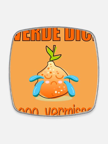 Abschied Freunde Orangen - Viereckiger Kühlschrankmagnet - Weiß