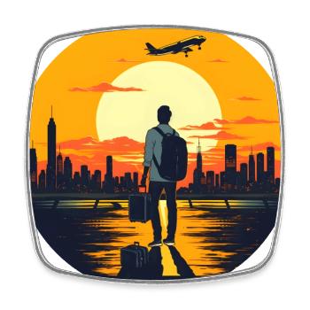 The life is a adventure - Viereckiger Kühlschrankmagnet - Weiß - Vorne