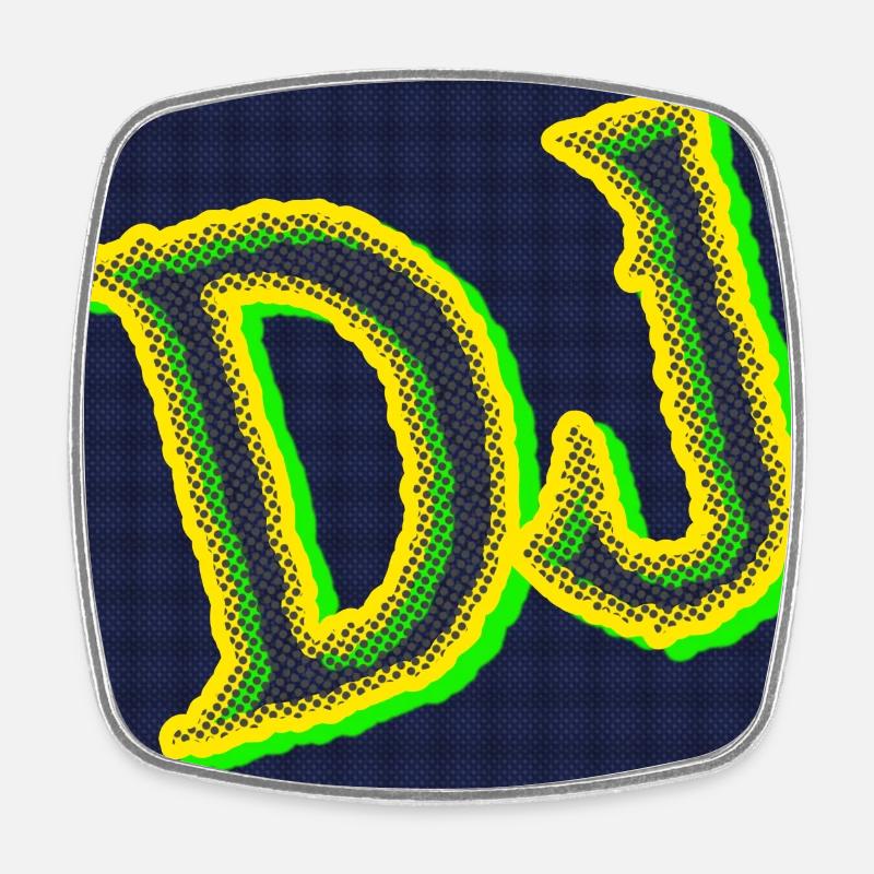 Deejay / DJ - Square fridge magnet - white