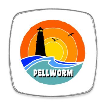 Ostsee Leuchtturm Pellworm - Viereckiger Kühlschrankmagnet - Weiß - Vorne