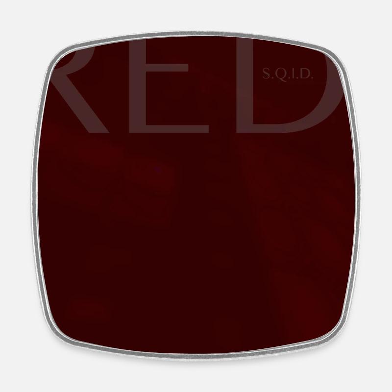 RED - Viereckiger Kühlschrankmagnet - Weiß