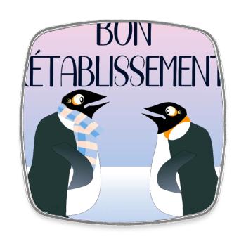 Bon rétablissement ENFANTS - Magnet carré - blanc - Devant