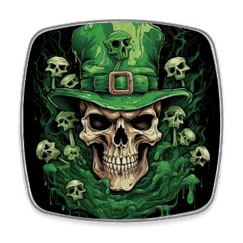 Crâne de la Saint-Patrick - Magnet carré - blanc - Devant