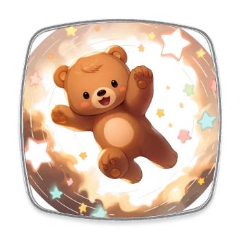Teddy bear! - Square fridge magnet - white - Front