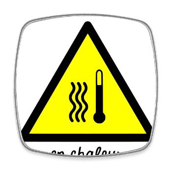 Heat - Square fridge magnet - white - Front