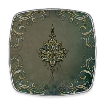 Schöne und geheimnisvolle Lotusblumen. - Viereckiger Kühlschrankmagnet - Weiß - Vorne
