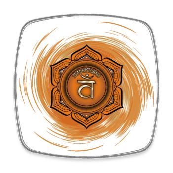 Svadhishtana according to chakras - Square fridge magnet - white - Front