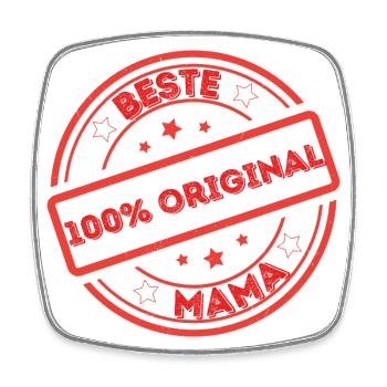 Beste Mama - Viereckiger Kühlschrankmagnet - Weiß - Vorne