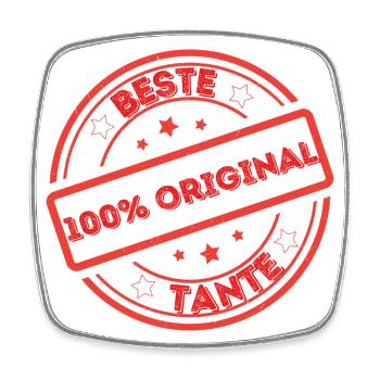 Beste Tante - Viereckiger Kühlschrankmagnet - Weiß - Vorne