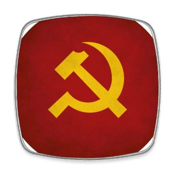 Hammer and Sickle - Square fridge magnet - white - Front