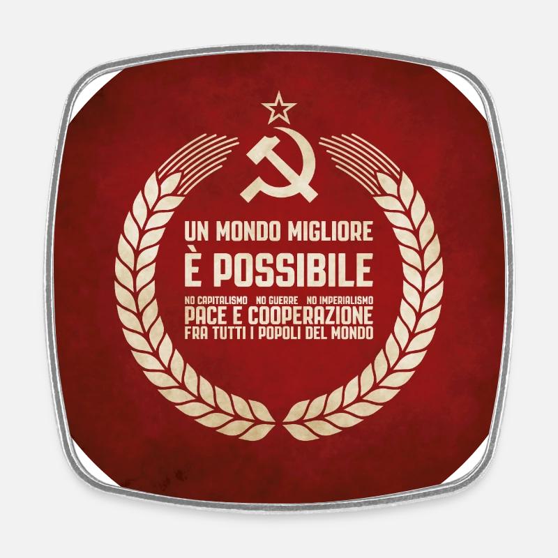 A better world. - Square fridge magnet - white