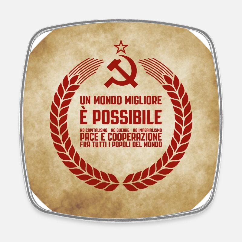 A better world - Square fridge magnet - white