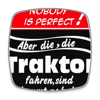 Tractor ,Tractor ,Agricultural Machinery Nobody Tractor (25) - Square fridge magnet - white - Front