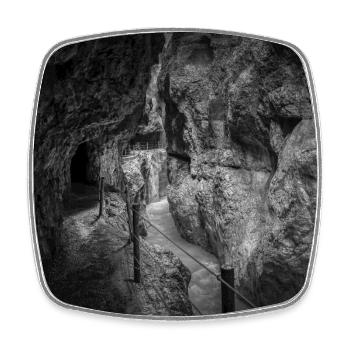 Partnach Gorge Garmisch-Partenkirchen Bavaria Poster - Square fridge magnet - white - Front