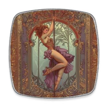 Art Nouveau Polesite 1:1 - Square fridge magnet - white - Front