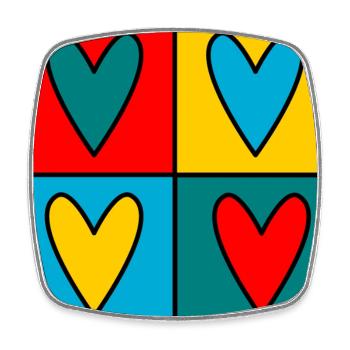 VALENTINE'S DAY. Bachelorette party. I LOVE YOU. I LOVE YOU. LOVE - Square fridge magnet - white - Front
