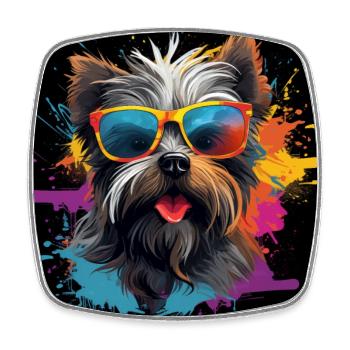 Cool West Highland White Terrier - Square fridge magnet - white - Front