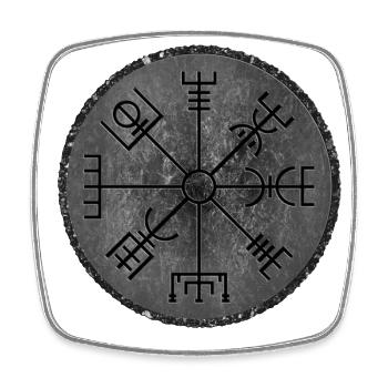 Vegvisir, Wikinger, nordischer wegweiser, norse - Viereckiger Kühlschrankmagnet - Weiß - Vorne