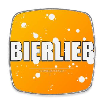Bierlieb - carré - Magnet carré - blanc - Devant