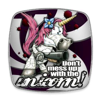 Ne vous trompez pas avec la licorne - Magnet carré - blanc - Devant