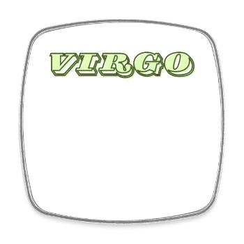Logo "Vierge" - Magnet carré - blanc - Devant