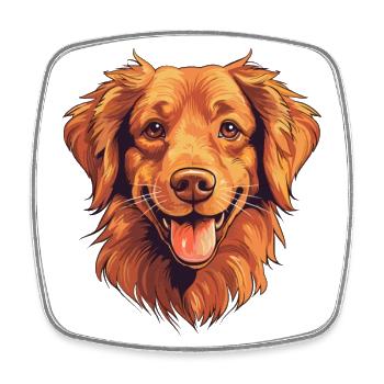 Nova Scotia Duck Tolling Retriever Dog Breed Water - Square fridge magnet - white - Front