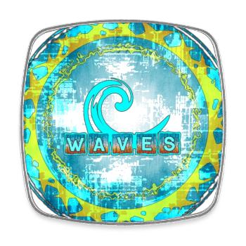 Die perfekte Welle 3 für alle Surfer - Viereckiger Kühlschrankmagnet - Weiß - Vorne