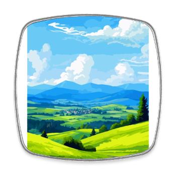 Sauerland Allemagne Affiche de voyage vintage souvenir - Magnet carré - blanc - Devant