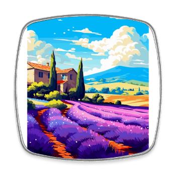 Provence Frankreich Vintage Reiseplakat Souvenir WPA - Viereckiger Kühlschrankmagnet - Weiß - Vorne