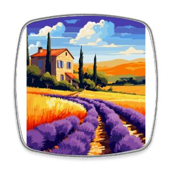 Provence Frankreich Vintage Reiseplakat Souvenir WPA - Viereckiger Kühlschrankmagnet - Weiß - Vorne