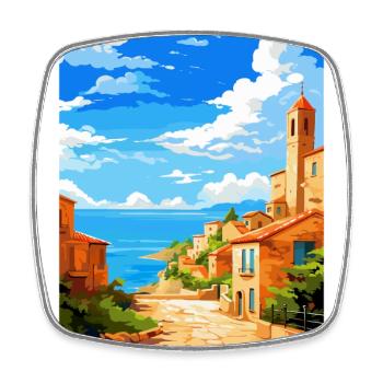 Tarragona Spanien Vintage Reiseplakat Souvenir WPA - Viereckiger Kühlschrankmagnet - Weiß - Vorne