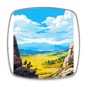 Sierra De Guadarrama Nationalpark Spanien Poster - Viereckiger Kühlschrankmagnet - Weiß - Vorne