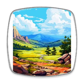 Sierra De Guadarrama Nationalpark Spanien Poster - Viereckiger Kühlschrankmagnet - Weiß - Vorne
