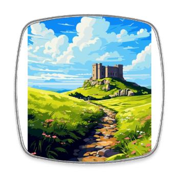Downhill Demesne Irlande Royaume-Uni Vintage Affiche de voyage - Magnet carré - blanc - Devant