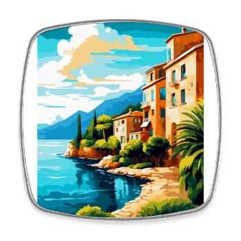 Mallorca Spain Vintage Travel Poster Souvenir WPA - Square fridge magnet - white - Front