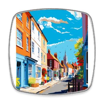 Faversham Angleterre Royaume-Uni Affiche de voyage vintage WPA Art - Magnet carré - blanc - Devant