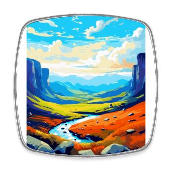High Cup Nick Cumbria Vintage Reiseposter WPA - Viereckiger Kühlschrankmagnet - Weiß - Vorne