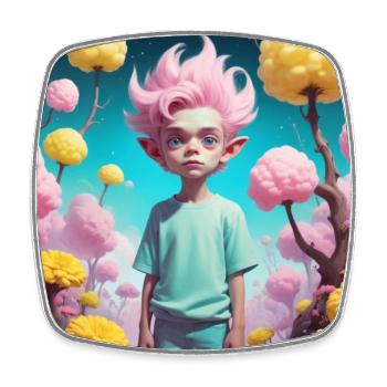 Goblin - Square fridge magnet - white - Front